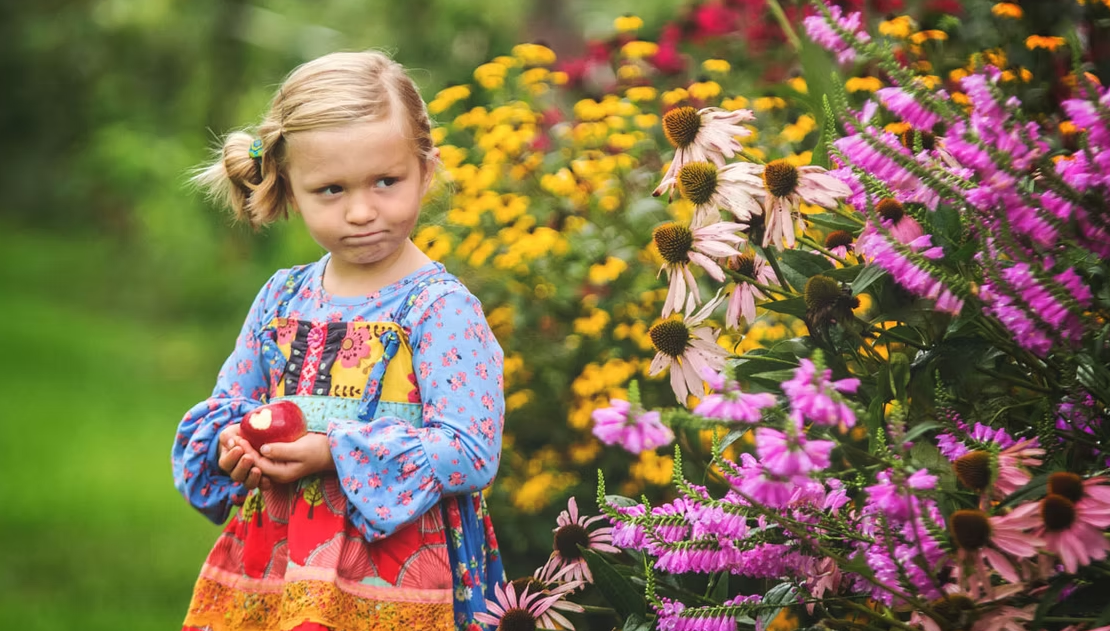 Lapacek's Orchard, Girl Holding Apple