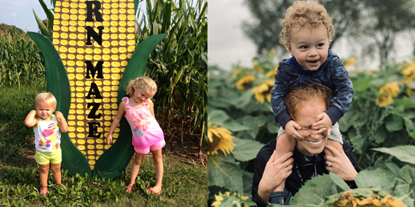 Get lost in the corn maze or Stroll through the sunflower field at Busy Barns Adventure Farm during their Fall Festival.