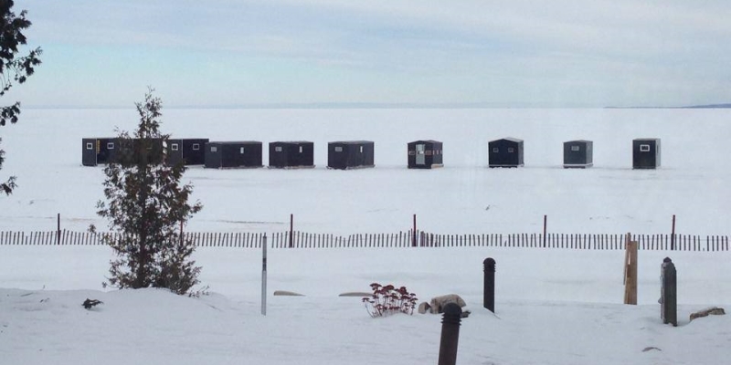 Fleet of shanties ready to go.