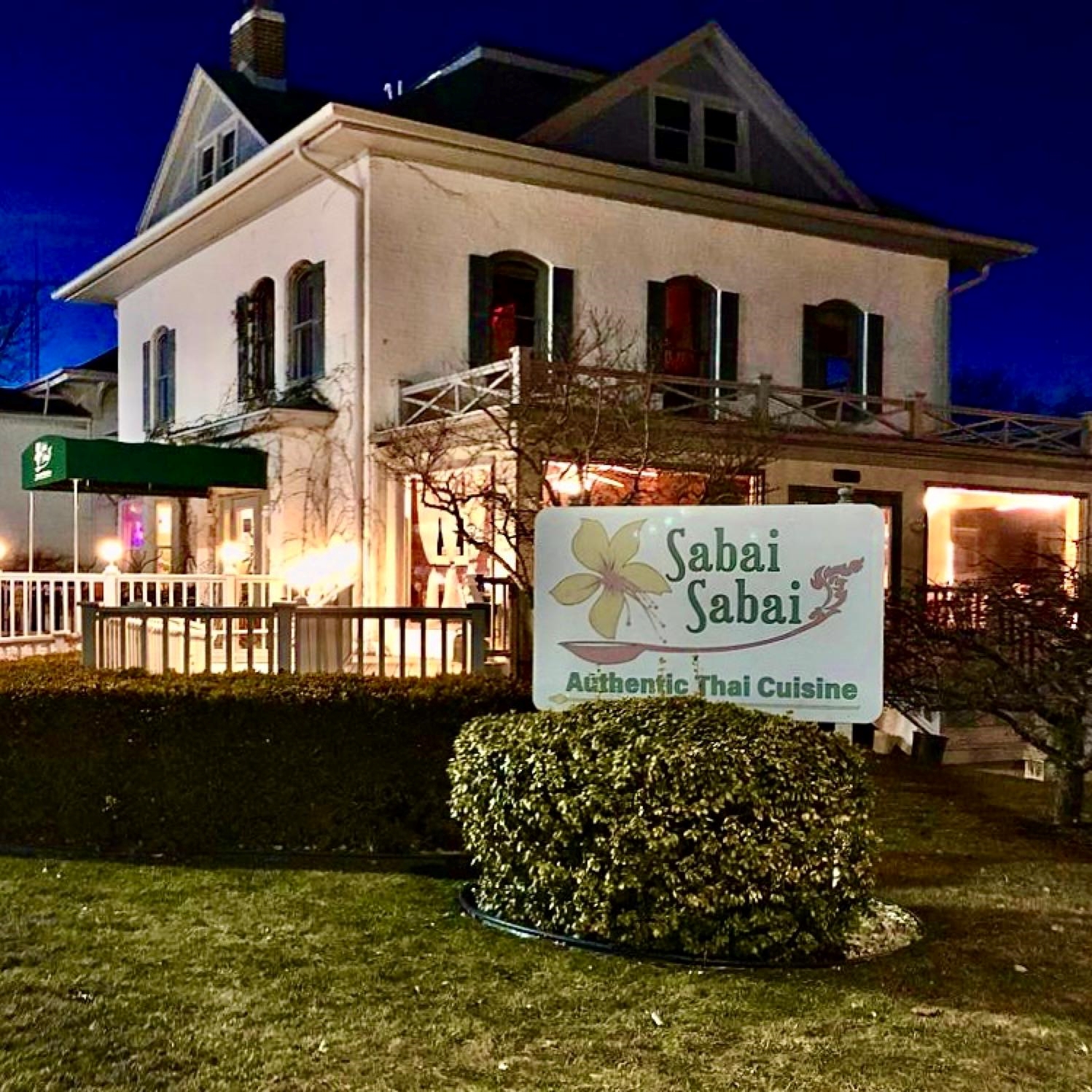 Outside image of the Sabai Sabai restaurant.
