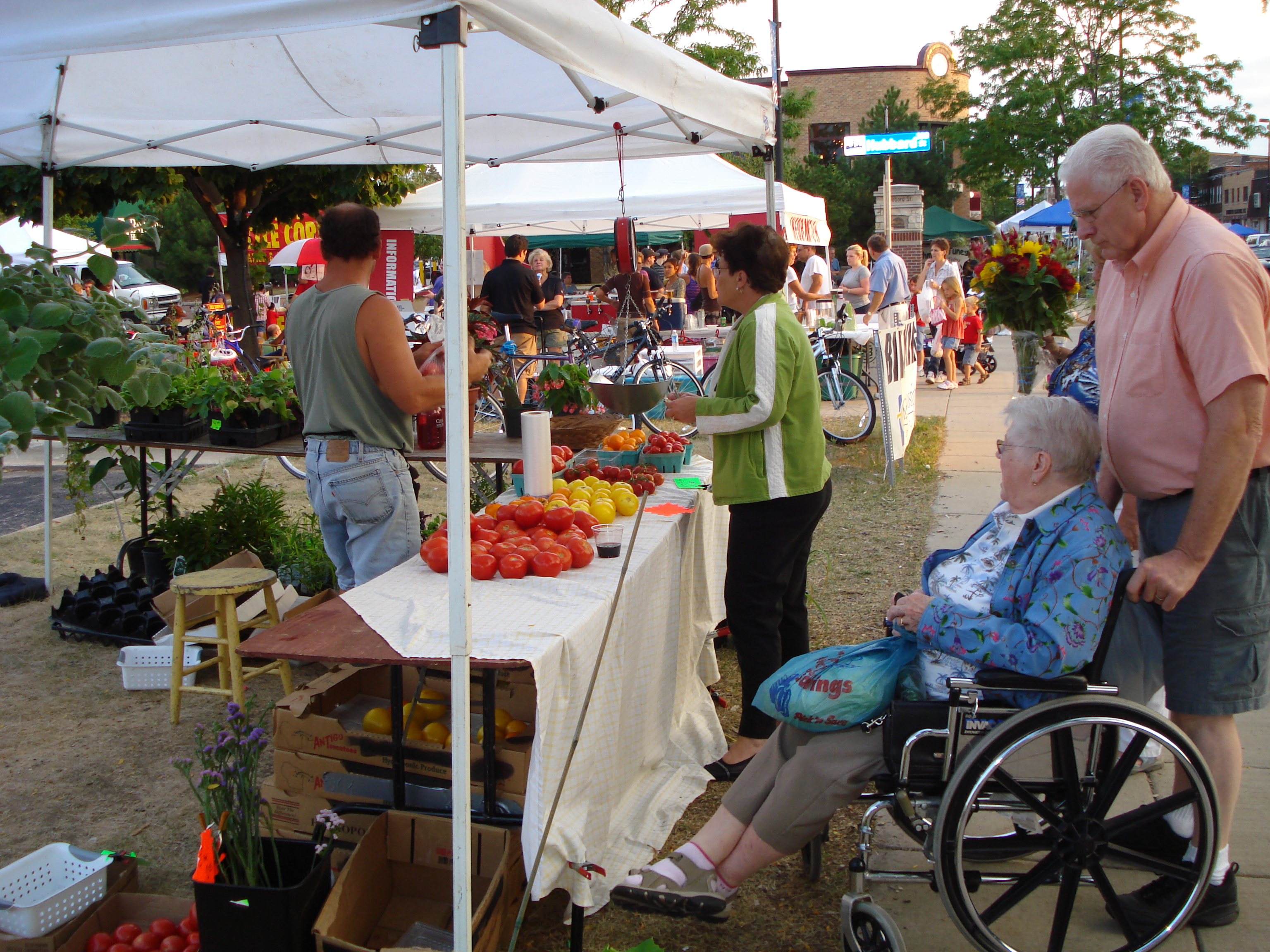 Shopping at the Farmers Market on Broadway