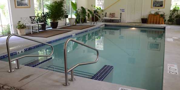 The indoor heated pool.