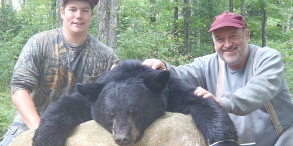 Bear hunting package includes a two-day scouting trip in early July; a seven-night, six-day hunt; and comfortable tree stands.