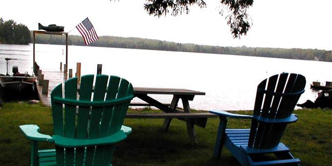Relax away the afternoon overlooking beautiful Moose Lake