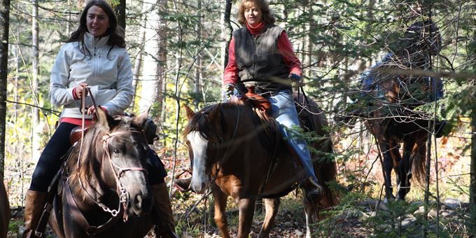 Enjoying the Crocker Hill Horse Trail that winds through the Langlade County forest.