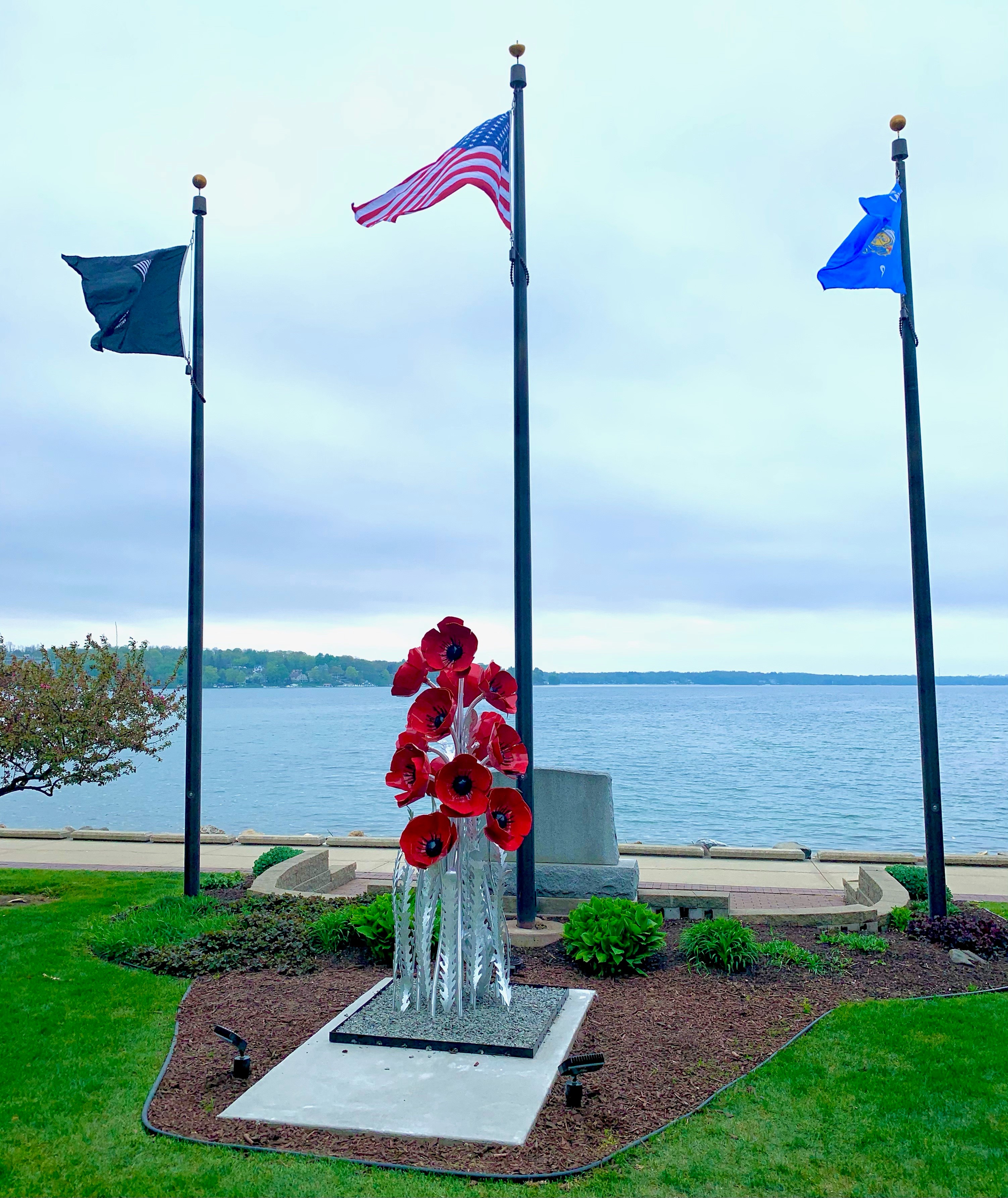 The Poppy Sculpture in Elm Park.