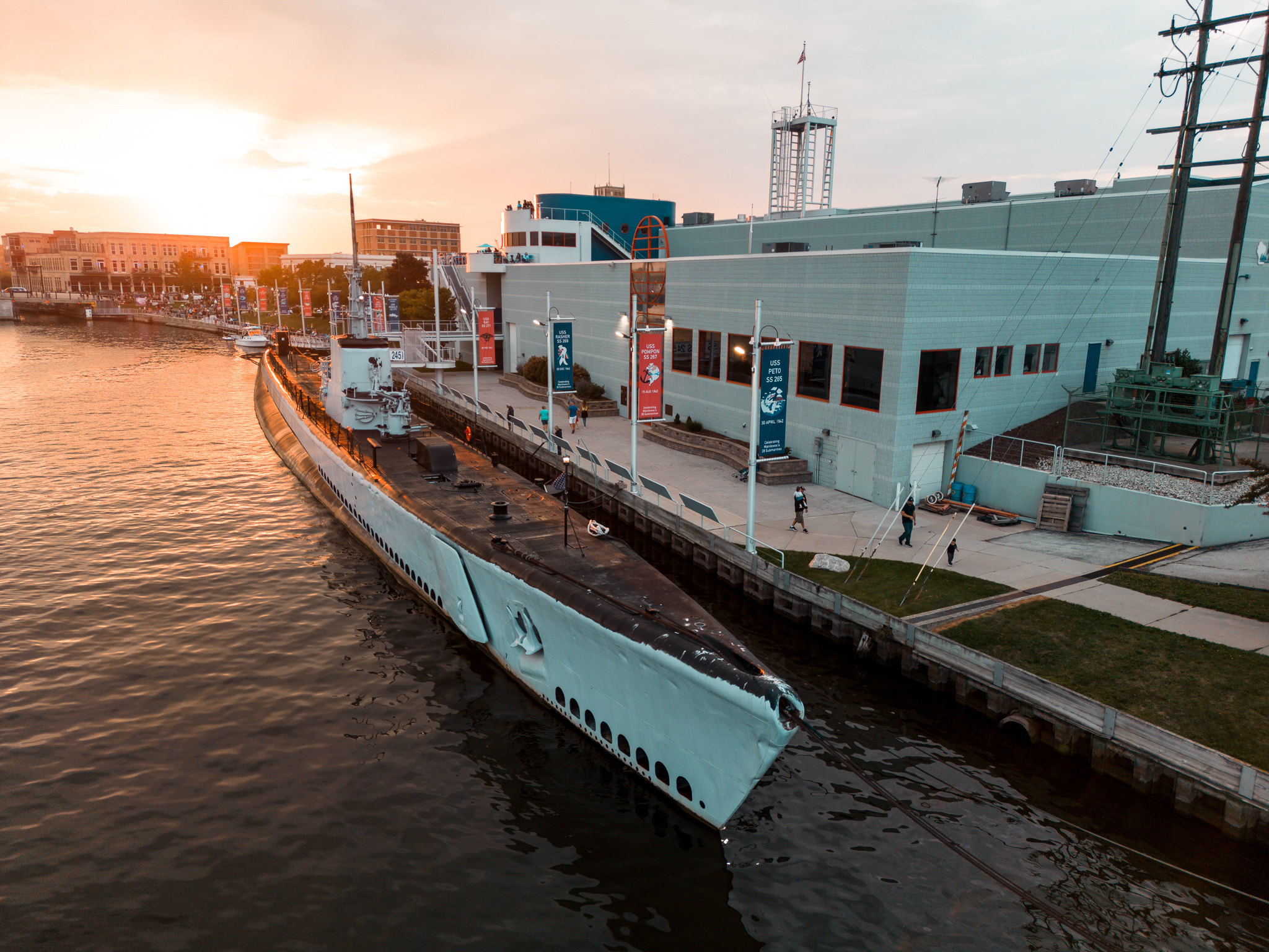 Wisconsin Maritime Museum in Manitowoc at Sunset