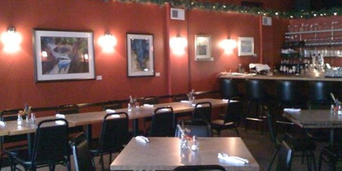 The work of local artists graces the walls of 2nd Street Bistro&#39;s inviting interior.