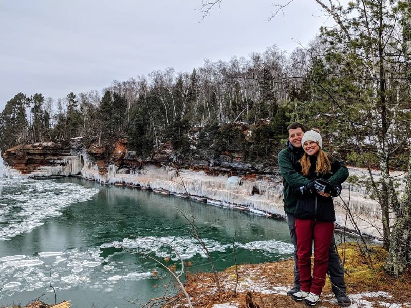 Lakeshore Trail at Meyers Beach in the Winter.