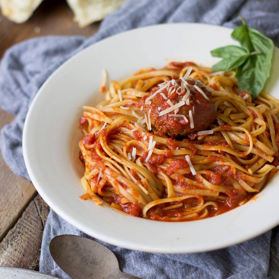 Our pasta is made in Italy using high quality durum semolina flour &amp; pure mountain spring water that flows from the Alps.