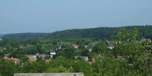 Panoramic view from the top of Hickory Hill Segment of the Trail in Cross Plains