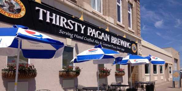 Thirsty Pagan Brewing&#39;s outdoor seating area