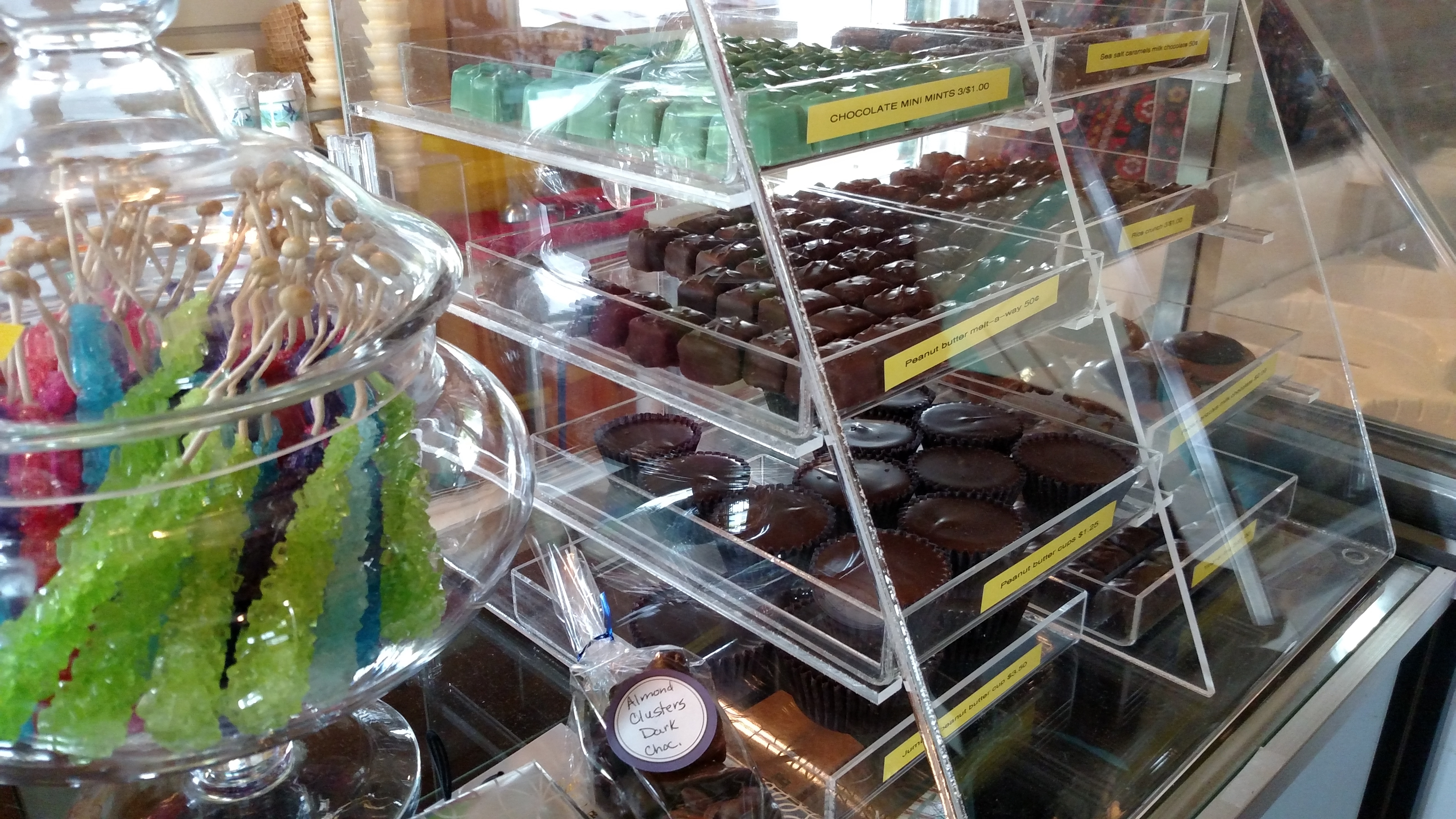 Try the tasty confections - including colorful rock candy, salt-water taffy, yummy chocolate truffles, and much more.